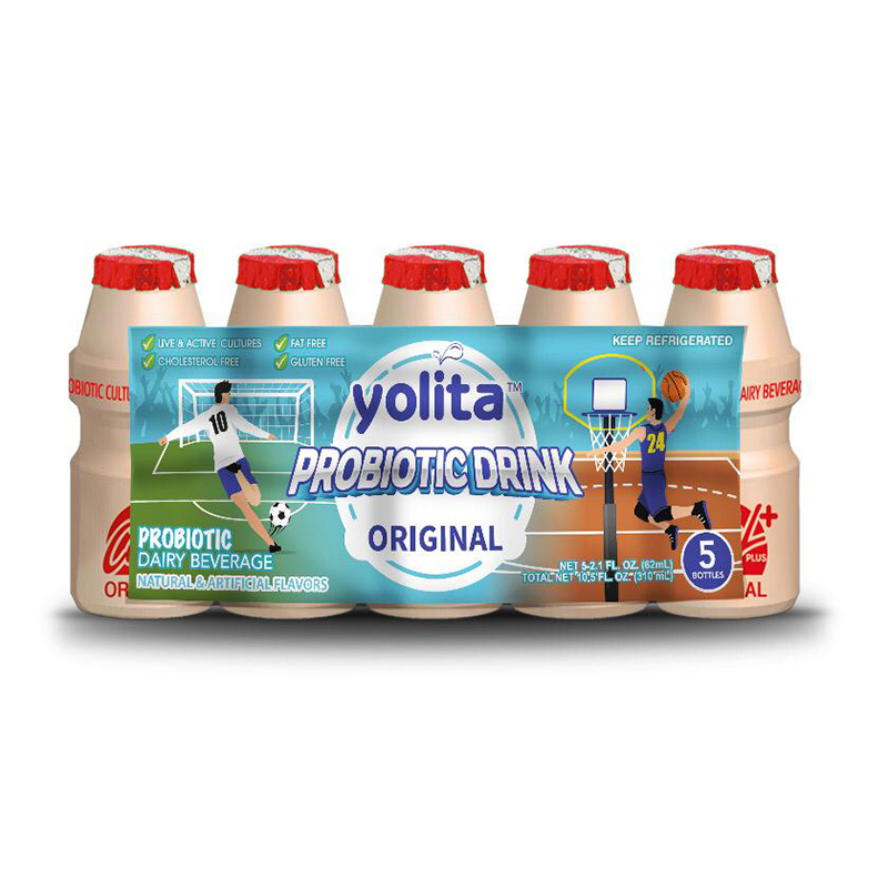 YOLITA<br />
5 PACK ORIGINAL PROBIOTIC DAIRY BEVERAGE<br />
10 X 5 X 2.1 oz (62mL)