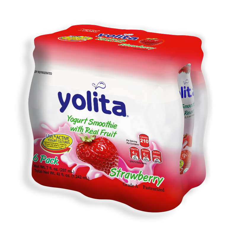 YOLITA<br />
6 PACK STRAWBERRY SMOOTHIE<br />
6 X 7 FL oz (946mL)