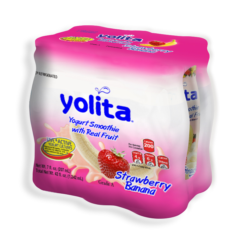 YOLITA<br />
6 PACK YOGÚR BEBIBLE DE FRESA/BANANO<br />
6 X 7 FL oz (946mL)