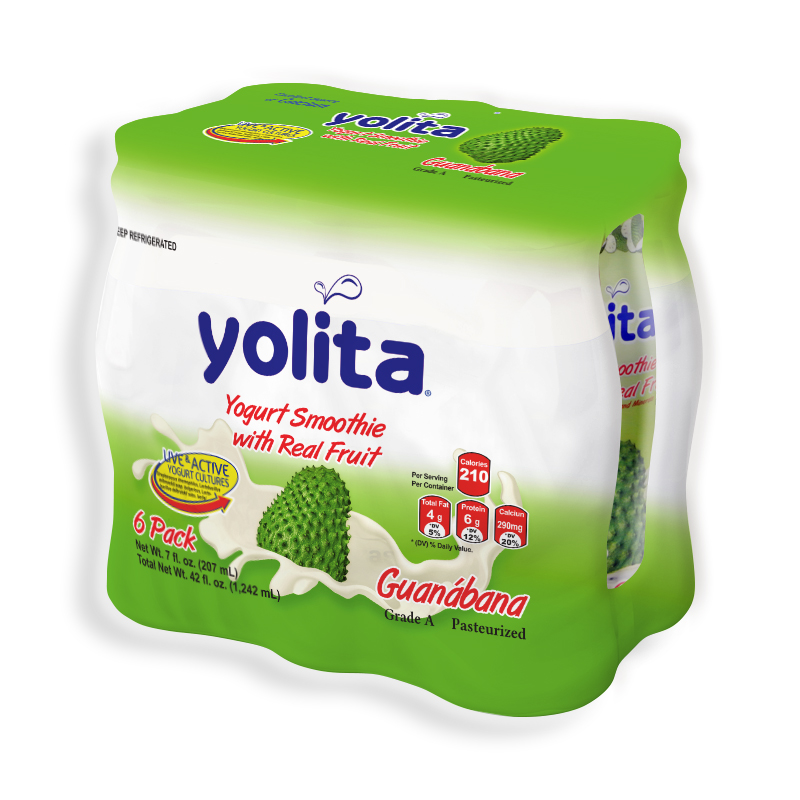 YOLITA<br />
6 PACK YOGÚR BEBIBLE DE GUANÁBANA<br />
6 X 7 FL oz (946mL)