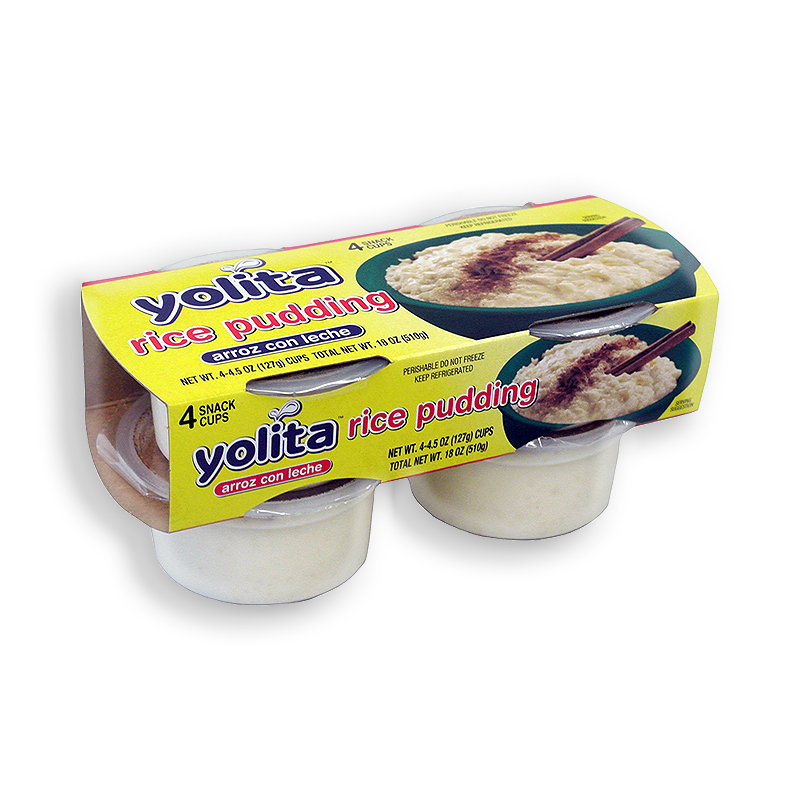 YOLITA<br />
RICE PUDDING<br />
8 X 4 X 4.5 oz (127g)