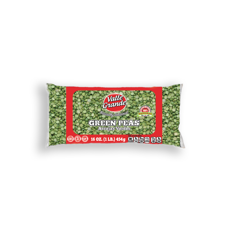 VALLE GRANDE<br />
ARVEJAS VERDES PARTIDAS<br />
24 X 16 oz (454g) 1 lb