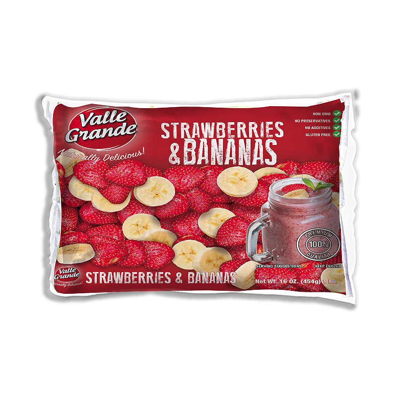 VALLE GRANDE<br />
BERRIES AND BANANAS<br />
12 X 16 oz (1 lb) 454g