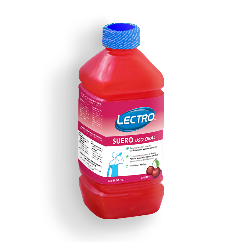 LECTRO<br />
BEBIDA DE ELECTROLITOS SABOR CEREZA<br />
12 X 33.804 FL oz (1000mL)