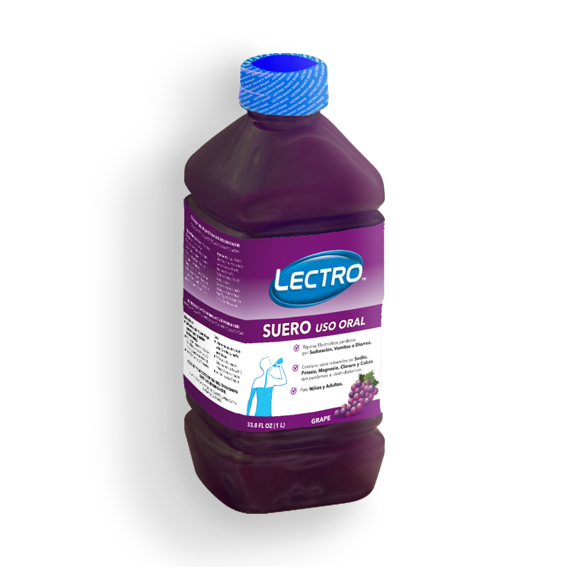 LECTRO<br />
GRAPE FLAVOR ELECTROLYTES DRINK<br />
12 X 33.804 FL oz (1000mL)