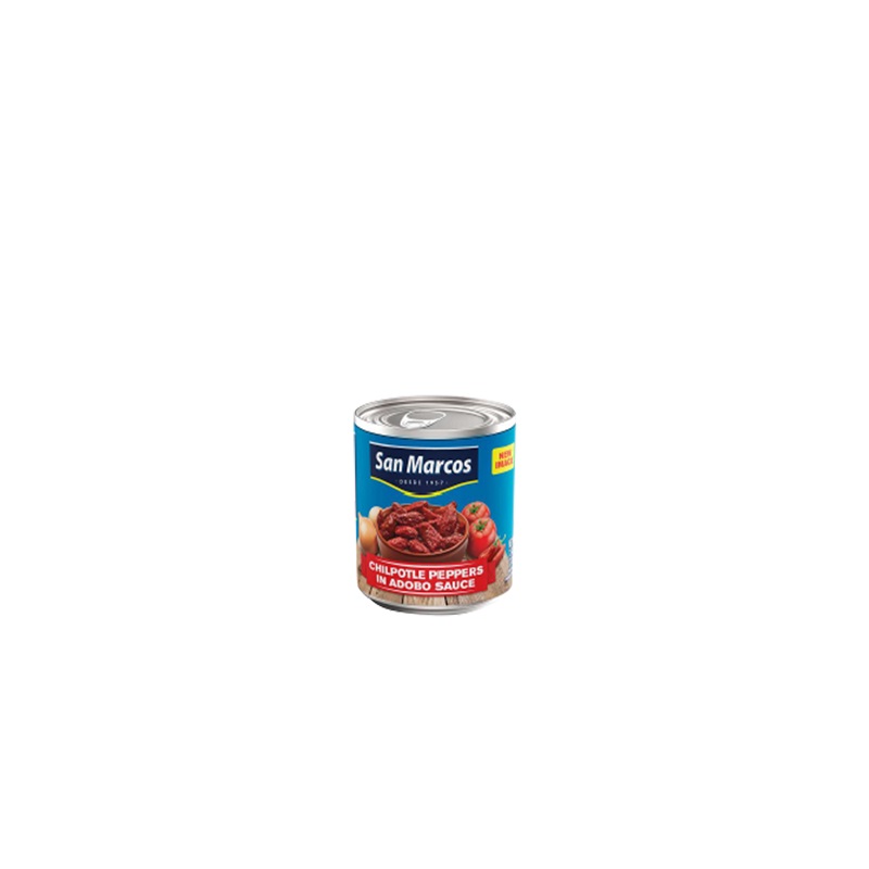 SAN MARCOS<br />
CANNED CHIPOTLE PEPPERS IN ADOBO SAUCE<br />
12 X 7.5 oz. (213g)