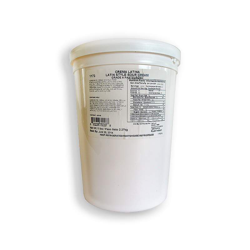 LATIN STYLE SOUR CREAM<br />
2 X 5 lb (2.27 kg)