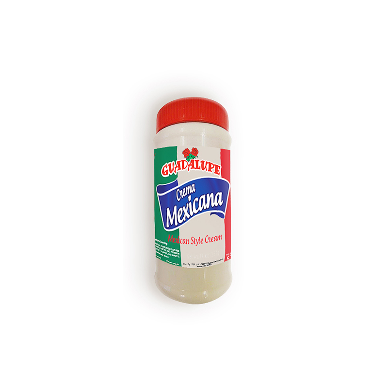 GUADALUPE<br />
MEXICAN STYLE SOUR CREAM<br />
12 x 14 oz. (397g)