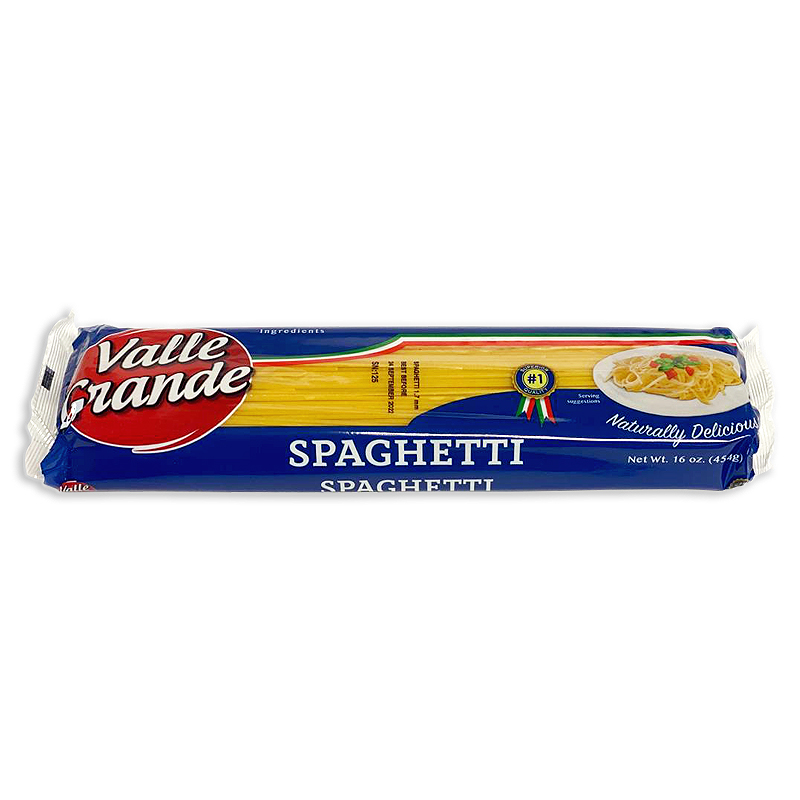 VALLE GRANDE<br />
SPAGHETTIS<br />
20 X 16 oz (454g)