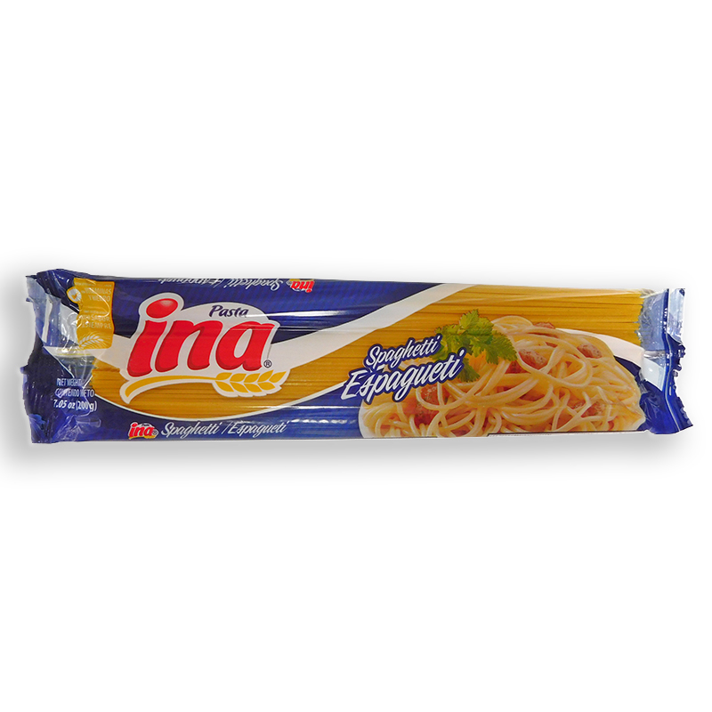 INA<br />
ESPAGUETI<br />
20 X 7 oz (200g)