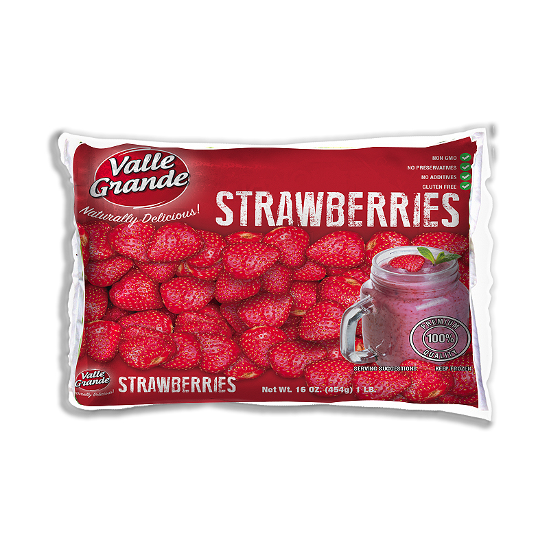 VALLE GRANDE<br />
FRESAS ENTERAS<br />
12 X 16 oz (1 lb) 454g