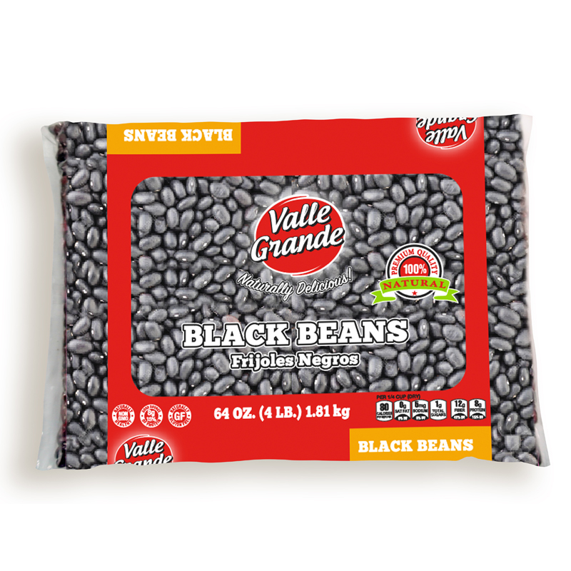VALLE GRANDE<br />
BLACK BEANS<br />
6 X 64 oz (1.81kg) 4 lb