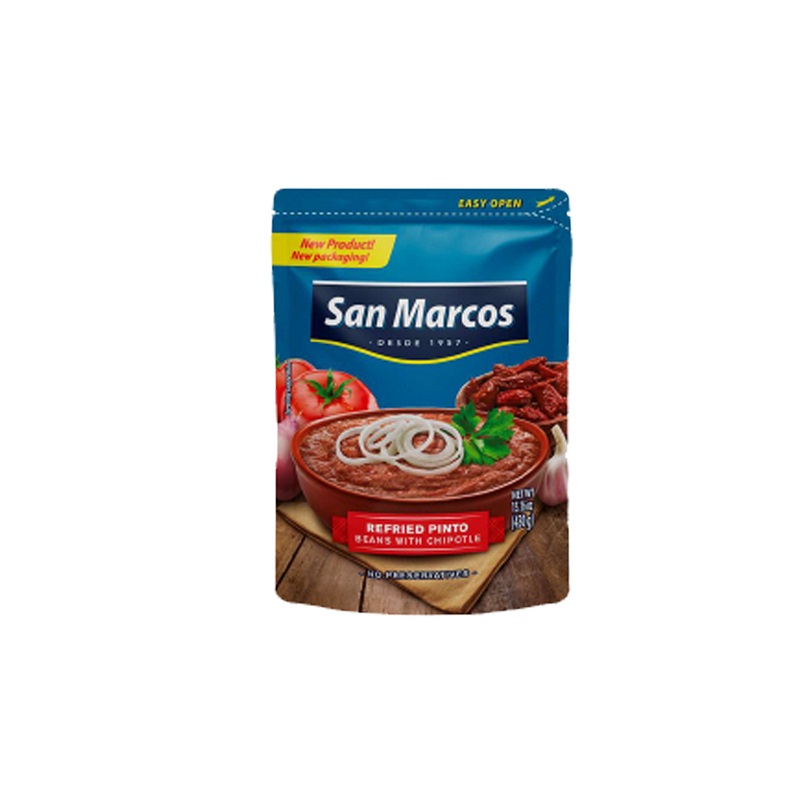 SAN MARCOS<br />
REFRIED PINTO BEANS<br />
12 X 15.1 OZ. (430g)