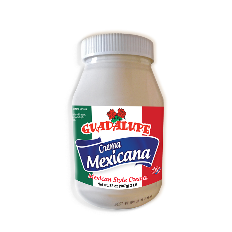 GUADALUPE<br />
CREMA MEXICANA<br />
6 x 32 oz. (907g) 2 lb.