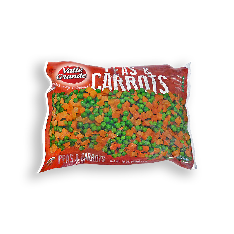 VALLE GRANDE<br />
PEAS AND CARROTS<br />
12 X 16 oz (454g) 1 lb