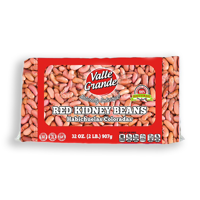 VALLE GRANDE<br />
RED KIDNEY BEANS<br />
12 X 32 oz (907g) 2 lb