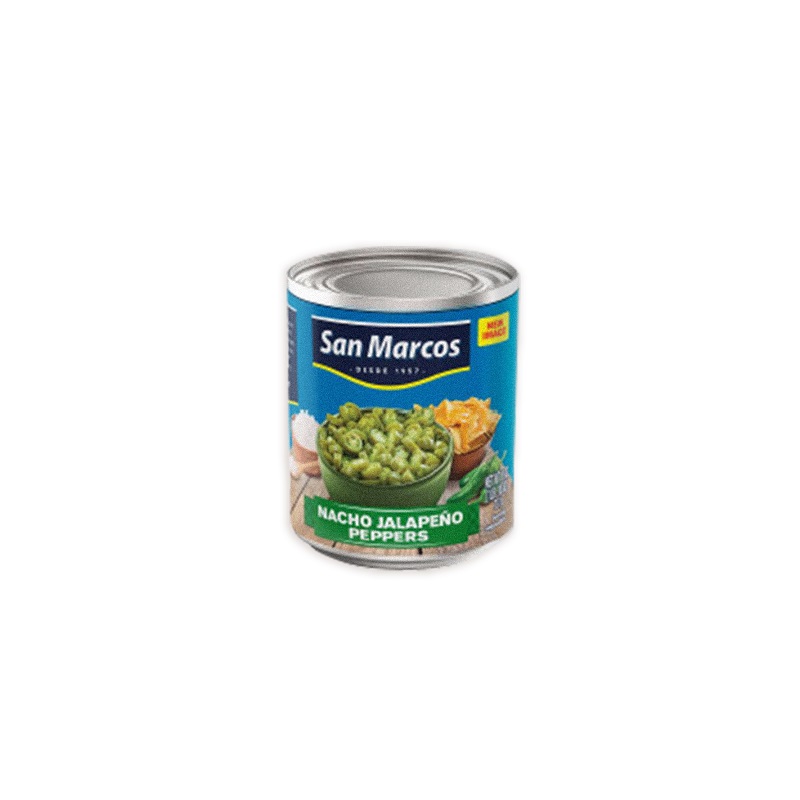 SAN MARCOS<br />
CANNED NACHO JALAPENO PEPPERS<br />
12 X 26 oz. (737g)
