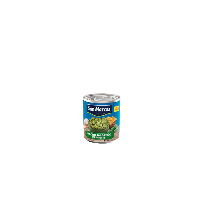 SAN MARCOS<br />
CANNED NACHO JALAPENO PEPPERS<br />
12 X 7 oz. (198g)