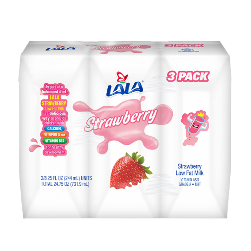 LALA<br />
LECHE SABOR A FRESA<br />
8 X 3 X 8.25 oz (233g)