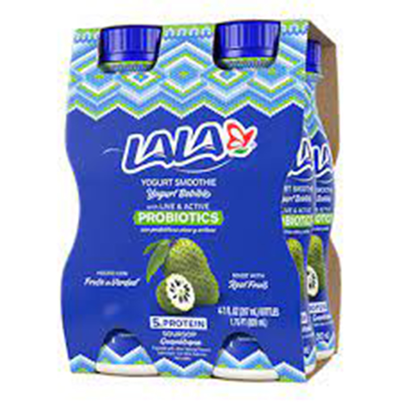 LALA<br />
4 PACK SOURSOP YOGURT SMOOTHIE<br />
4 X 4 X 7 oz (198g)