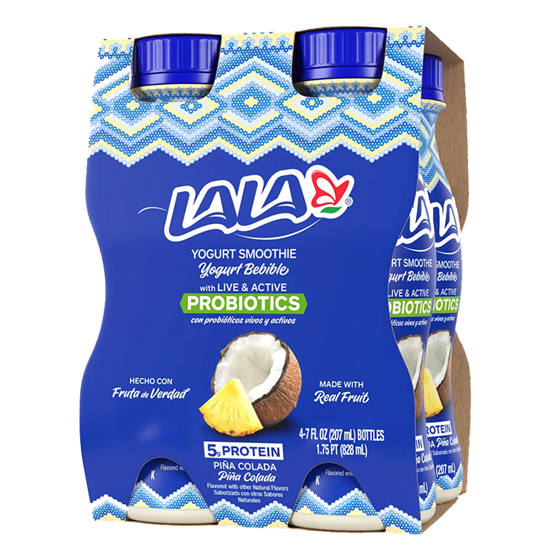 LALA<br />
4 PACK PINA COLADA YOGURT SMOOTHIE<br />
4 X 4 X 7 oz (198g)