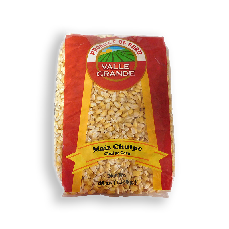 VALLE GRANDE<br />
MAÍZ CHULPE  - PACK<br />
6 X 48 oz (1,36kg) 3 lb