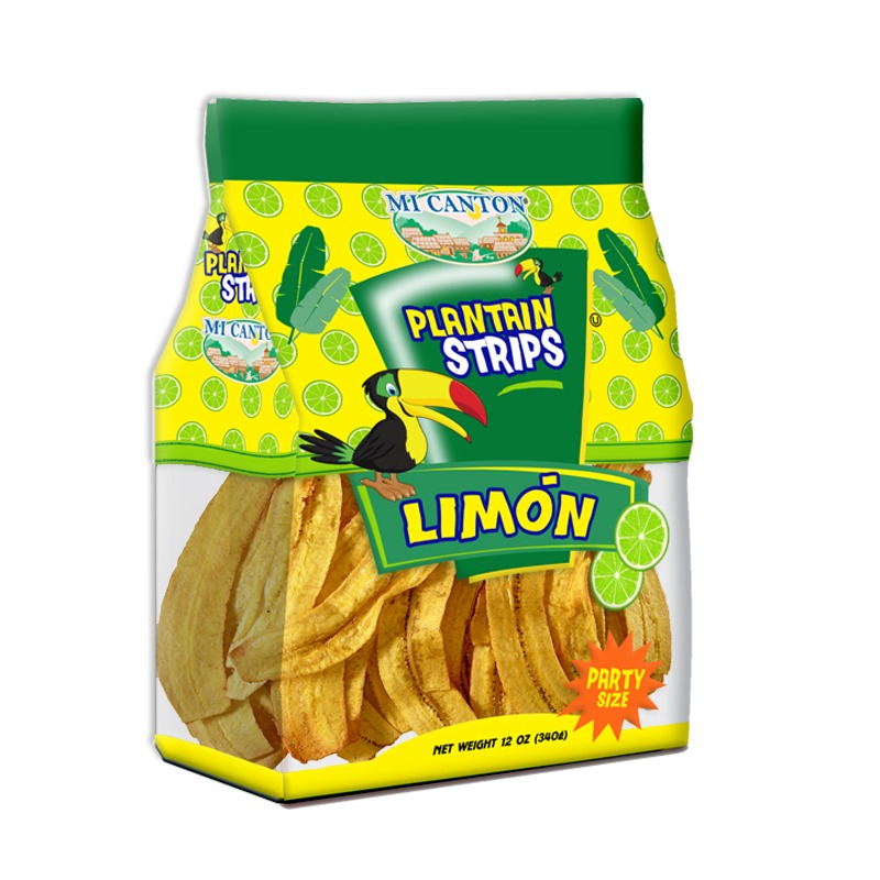 MI CANTON<br />
PARTY SIZE REFILL GREEN PLANTAIN WITH LIME STRIPS<br />
6 X 12 oz (340g)