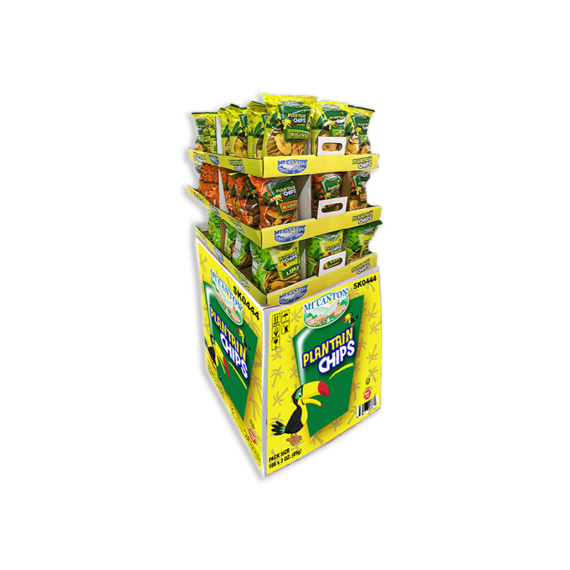 MI CANTON<br />
ASSORTED PLANTAIN CHIPS SHIPPER DISPLAY<br />
1 X 96 X 3 oz (85g)