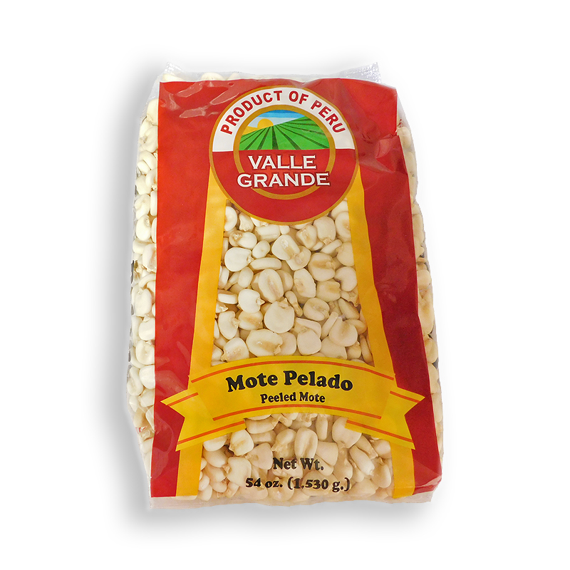 VALLE GRANDE<br />
MOTE PELADO - PACK<br />
6 X 54 oz (1,53kg) 3.37 lb