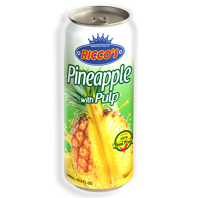 RICCO’S<br />
PINEAPPLE WITH PULP<br />
24 X 16.9 FL oz (500mL)