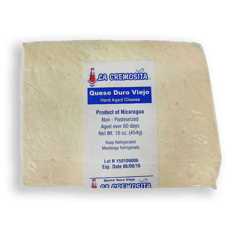 LA CREMOSITA<br />
QUESO DURO VIEJO NICARAGÜENSE<br />
12 X 16 oz (454g)