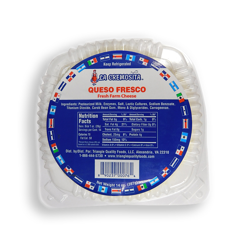 LA CREMOSITA<br />
QUESO FRESCO DE RANCHO<br />
6 X 12 oz (397g)