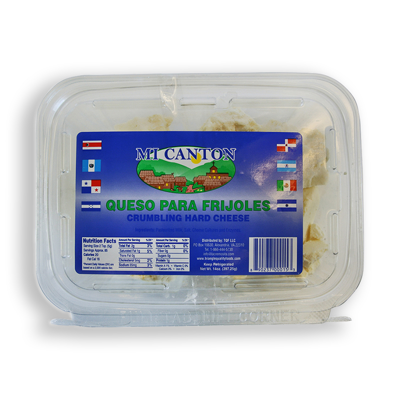 MI CANTON<br />
QUESO FRIJOLERO<br />
6 X 14 oz (397.25g)