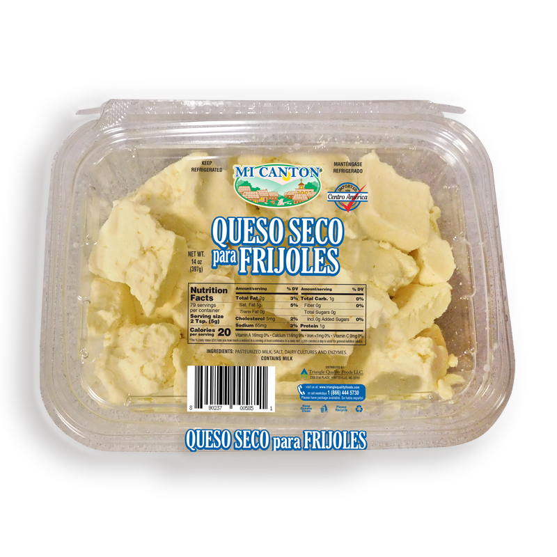 MI CANTON<br />
QUESO SECO PARA FRIJOLES<br />
12  X 14 oz (397.25g)