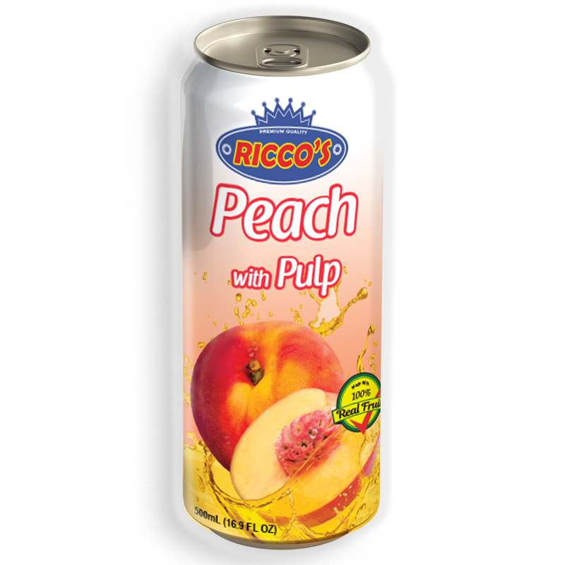 RICCO’S<br />
PEACH  JUICE WITH PULP<br />
24 X 16.57 FL oz (490mL)