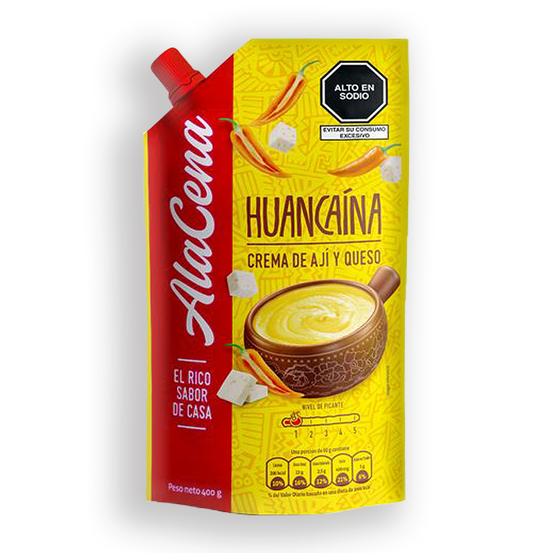 ALACENA<br />
YELLOW HOT CHILI CHEESE SAUCE<br />
12 X 14 oz (400g)