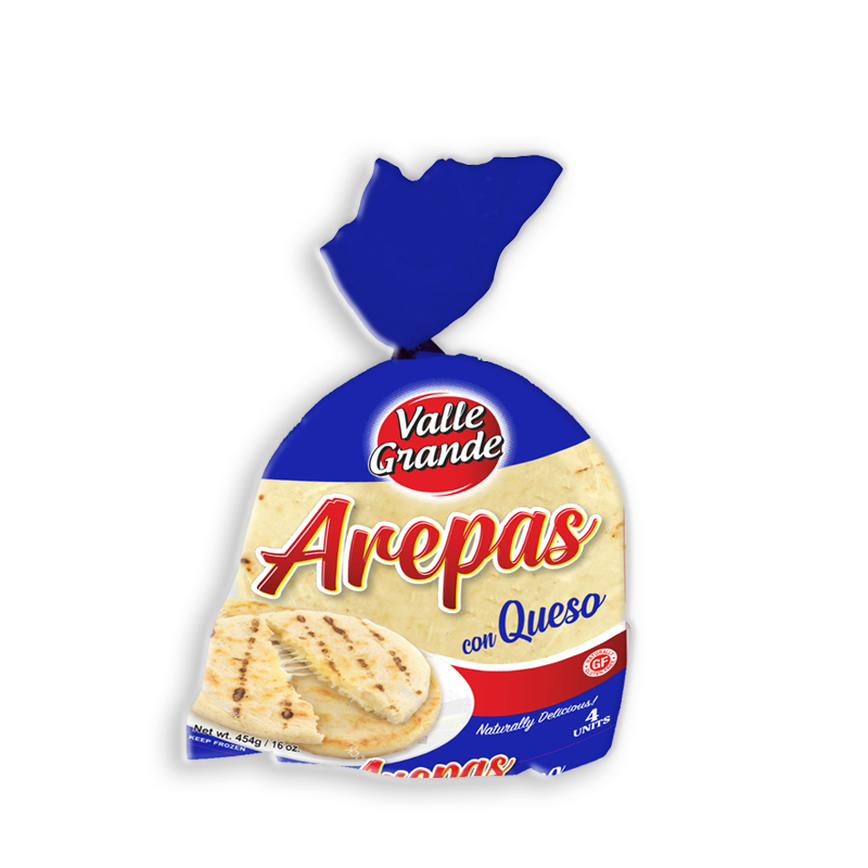 VALLE GRANDE
AREPA WITH CHEESE
12 x 15 oz. (425g)