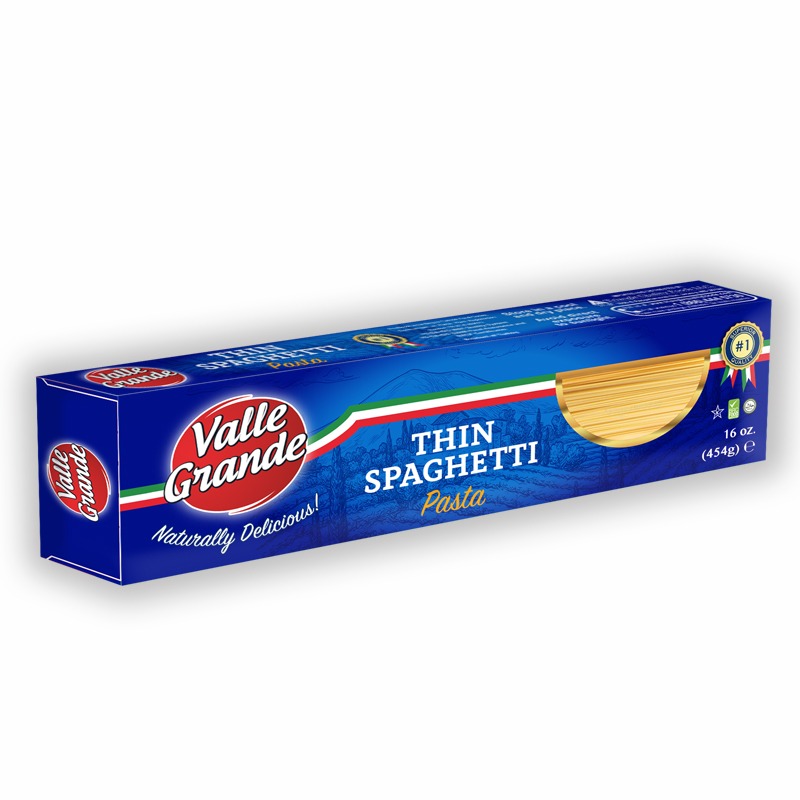 VALLE GRANDE<br />
THIN SPAGHETTI<br />
20 X 16 oz (454g)