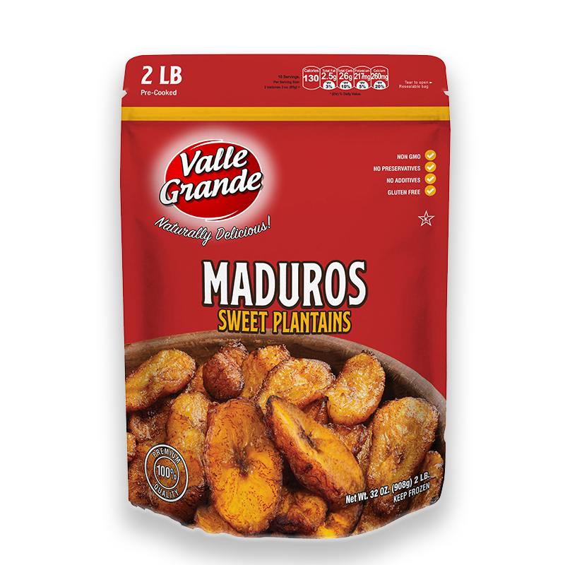 VALLE GRANDE<br />
SWEET PLANTAINS<br />
12 X 32 oz (907g) 2 lb