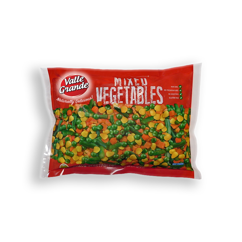 VALLE GRANDE<br />
MIXED VEGETABLES<br />
12 X 16 oz (454g) 1 lb