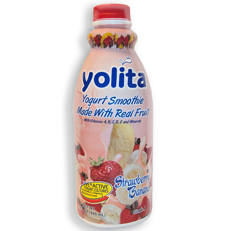 YOLITA<br />
YOGUR BEBIBLE DE FRESA CON BANANO<br />
6 X 32 oz (946mL)