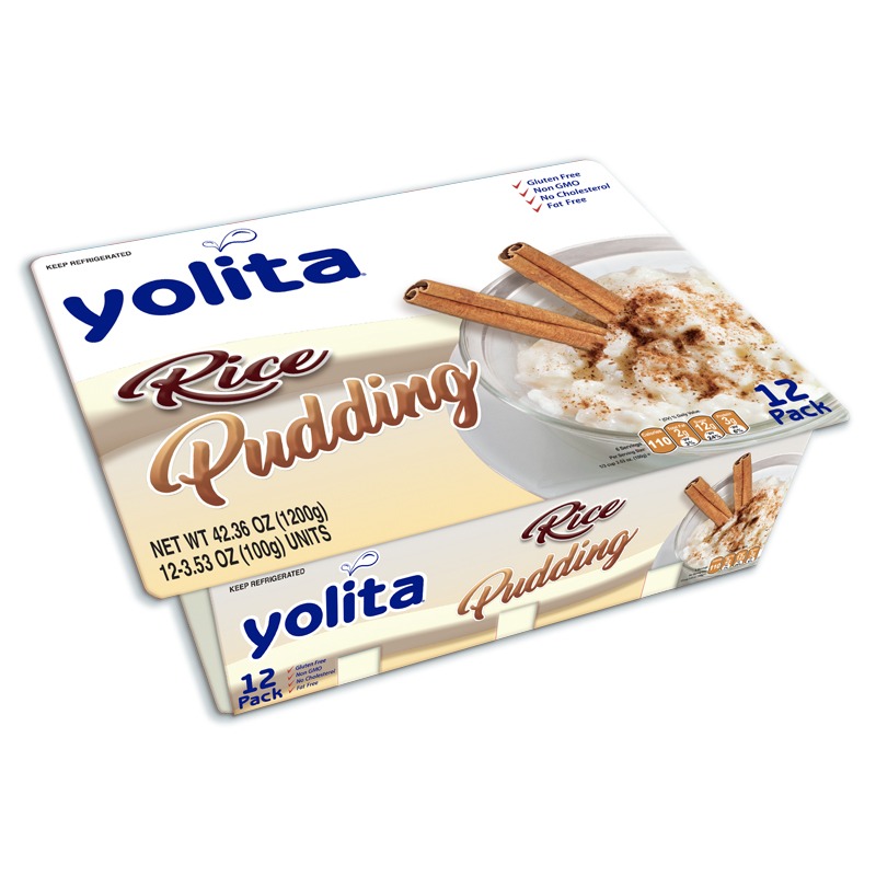 YOLITA<br />
RICE PUDDING 12 PACK<br />
4 X 12 X 3.53 oz (100g)