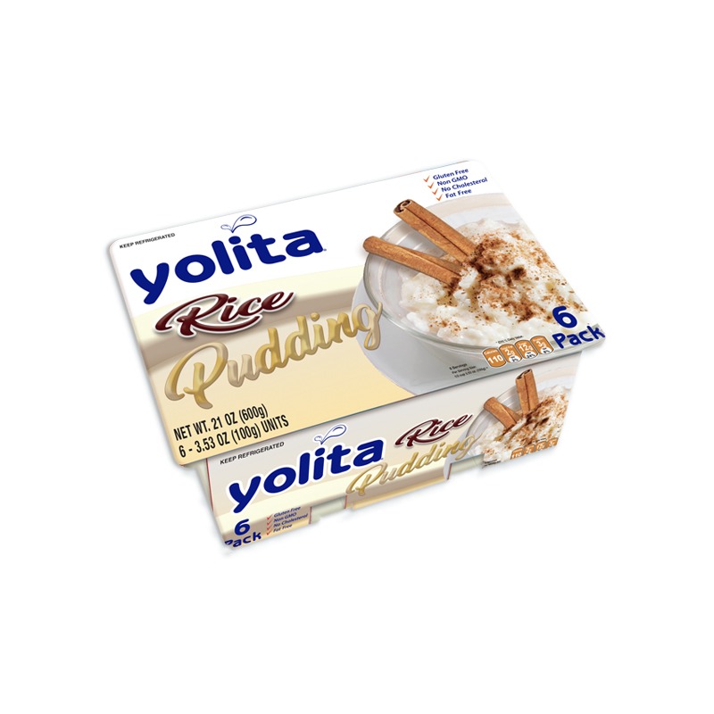 YOLITA<br />
ARROZ CON LECHE<br />
6 PACK 8 X 6 X 3.53 oz (100g)