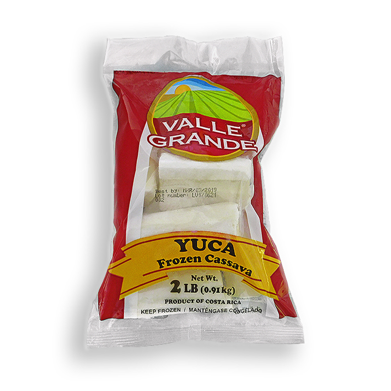 VALLE GRANDE<br />
FROZEN CASSAVA<br />
16 X 2 lb (0.91kg)